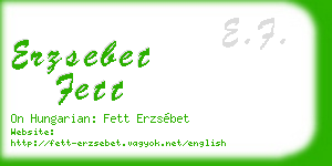 erzsebet fett business card